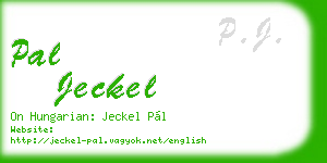 pal jeckel business card